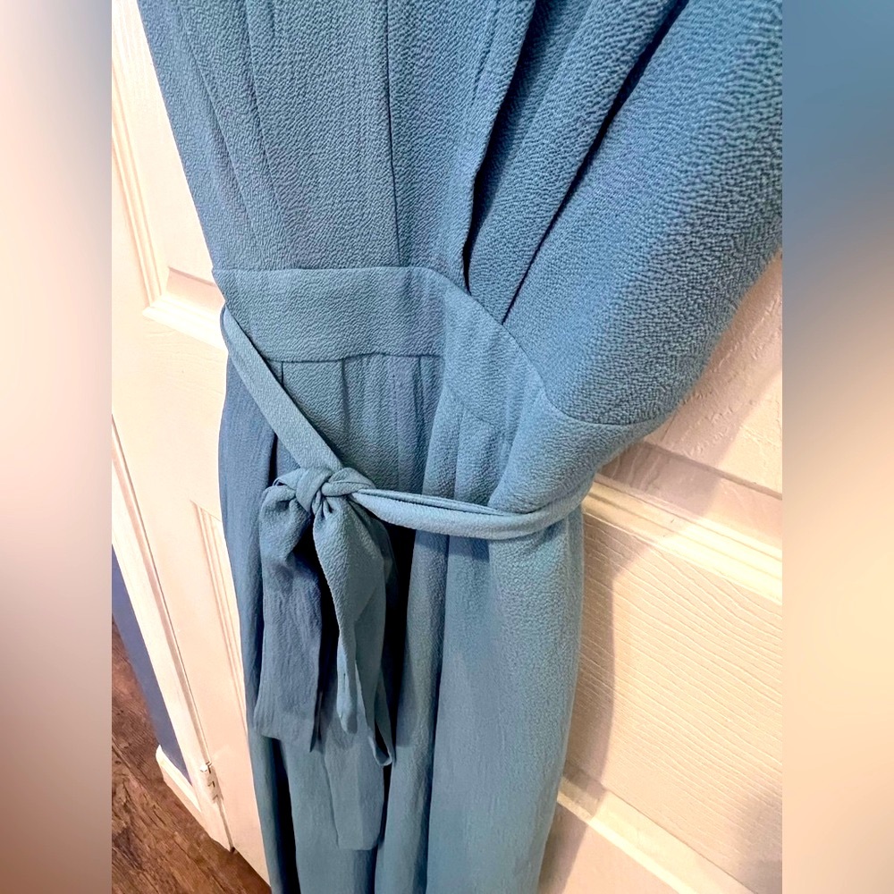 Very J Blue strappy jumpsuit slit leg pockets  cottagecore fairycore coquette - Picture 7 of 13